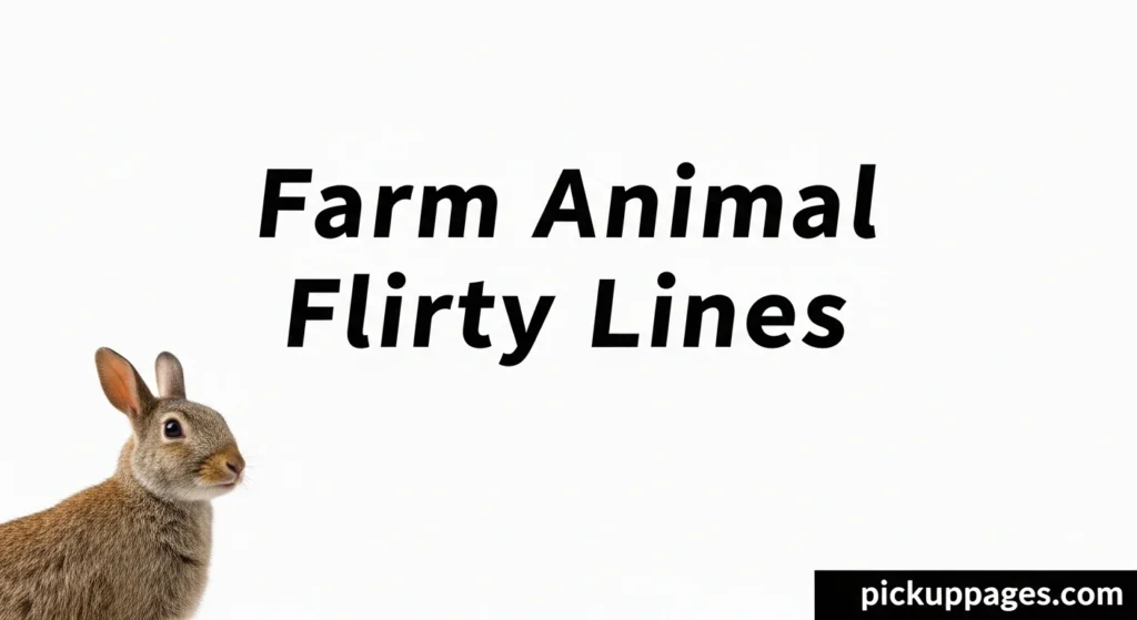 Farm Animal Flirty Lines