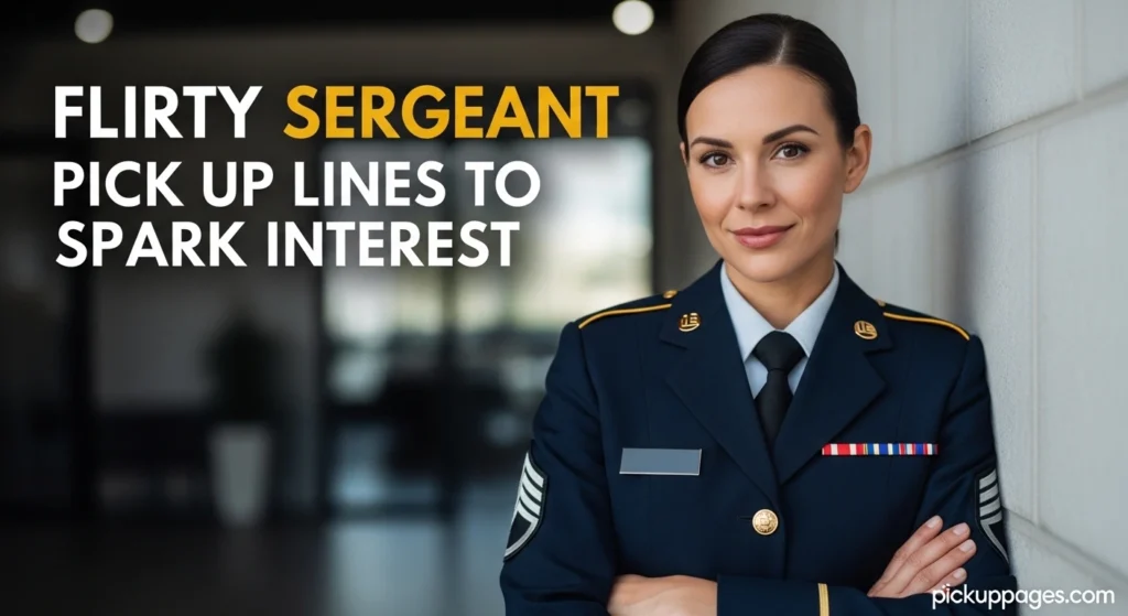 Flirty Sergeant Pick Up Lines To Spark Interest