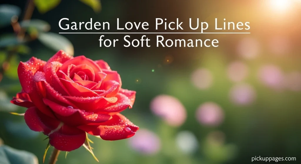 Garden Love Pick Up Lines for Soft Romance