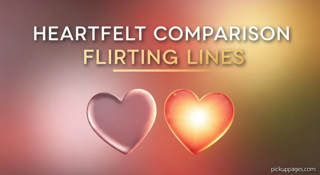 Heartfelt Comparison Flirting Lines