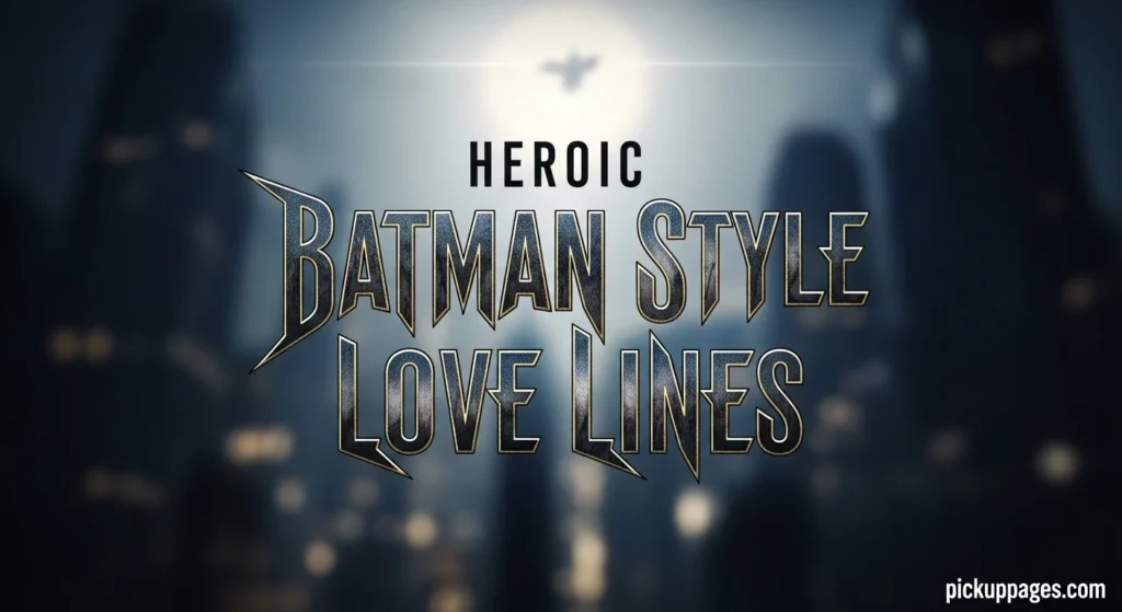Heroic Batman Style Love Lines