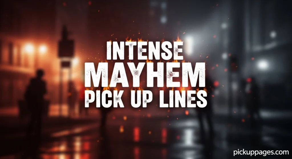 Intense Mayhem Pick Up Lines
