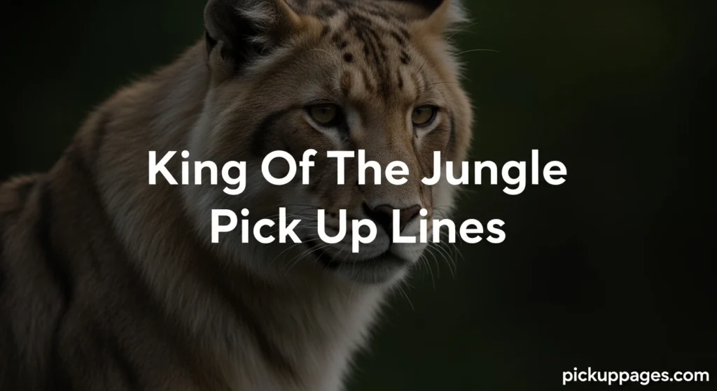 King Of The Jungle Pick Up Lines