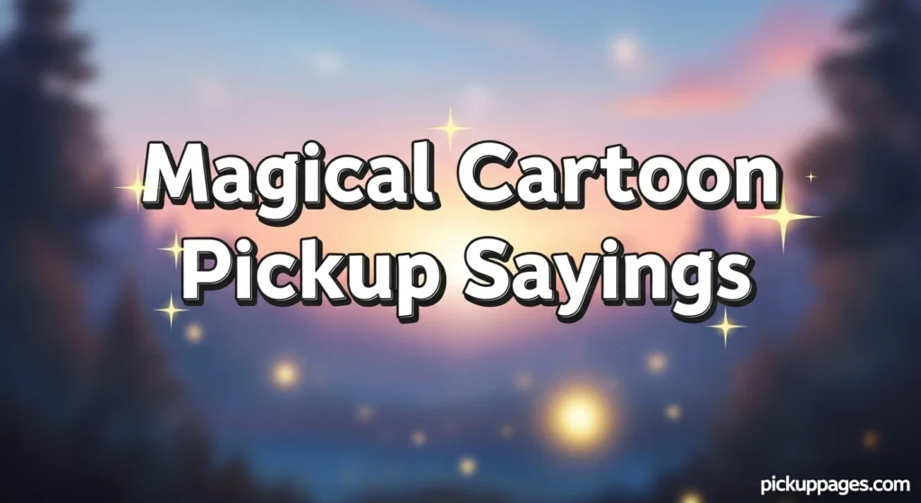 Magical Cartoon Pickup Sayings