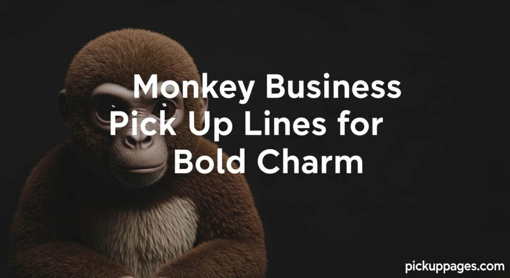 Monkey Business Pick Up Lines for Bold Charm