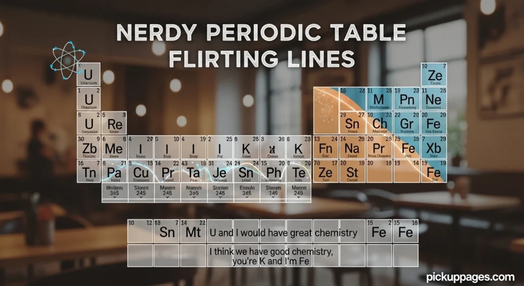 Nerdy Periodic Table Flirting Lines