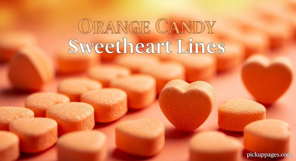 Orange Candy Sweetheart Lines