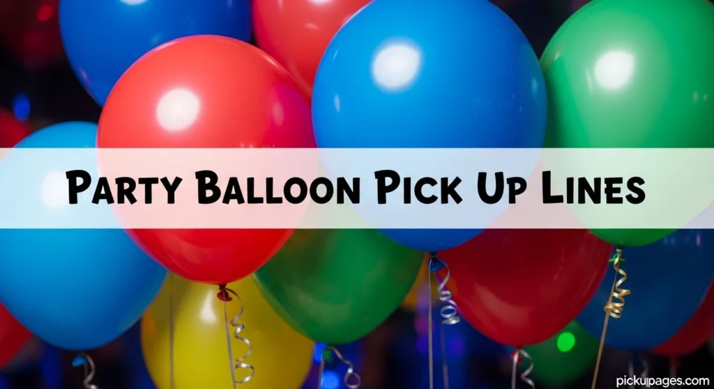 Party Balloon Pick Up Lines