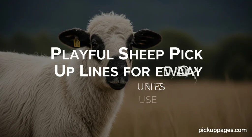 Playful Sheep Pick Up Lines for Everyday Use