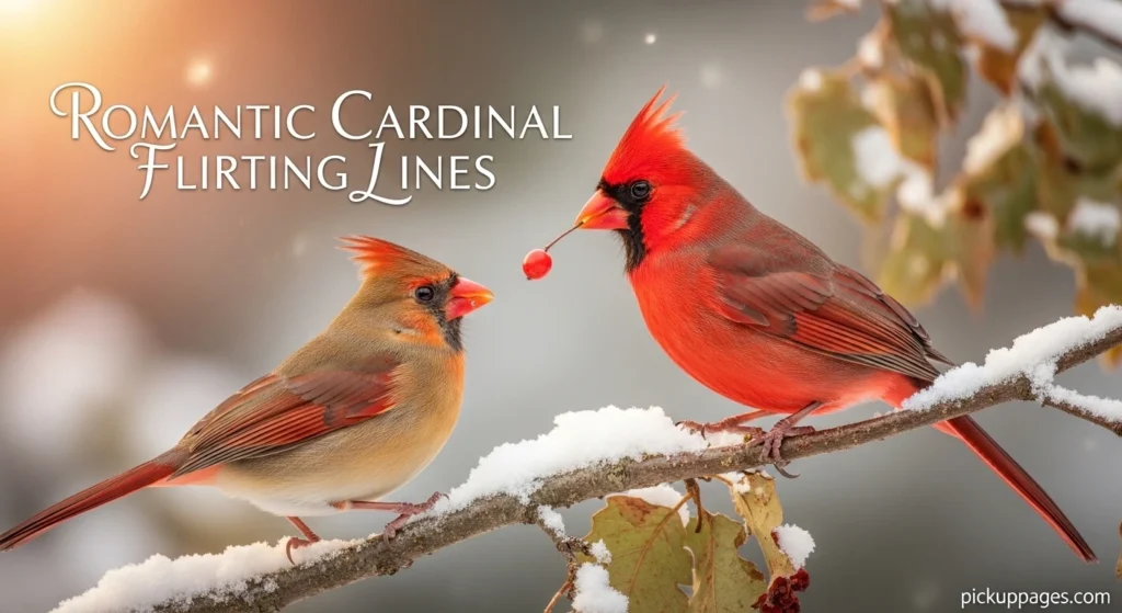 Romantic Cardinal Flirting Lines