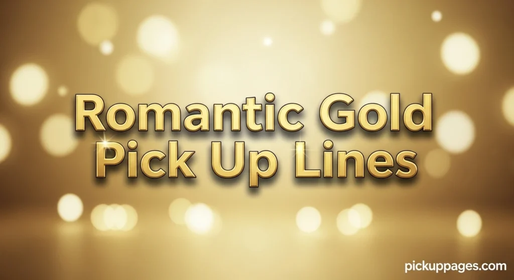 Romantic Gold Pick Up Lines