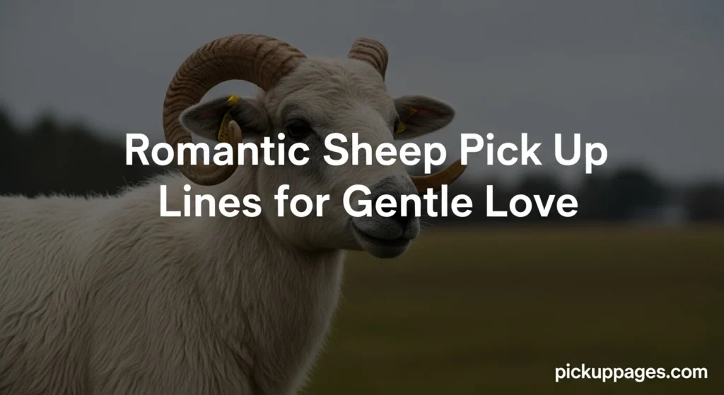 Romantic Sheep Pick Up Lines for Gentle Love