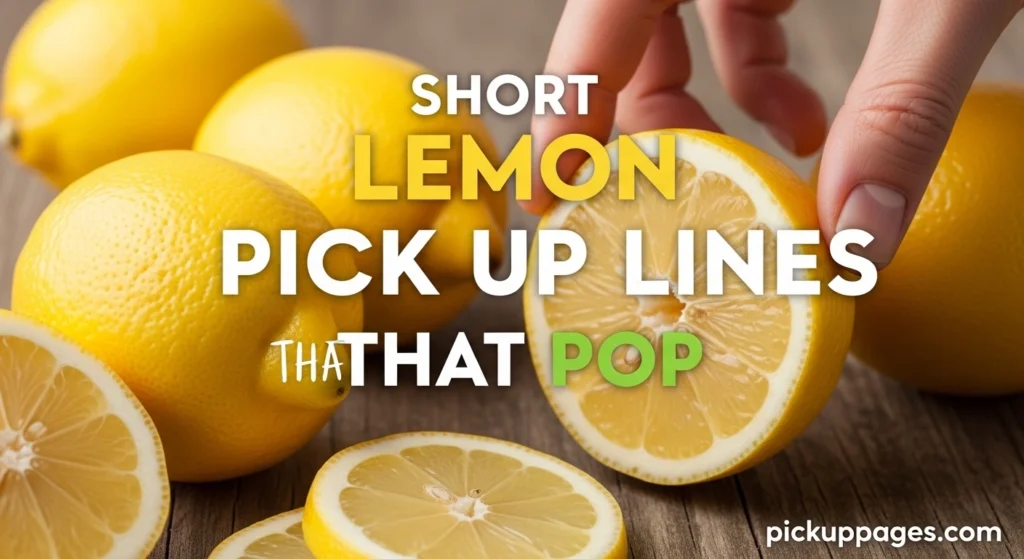 Short Lemon Pick Up Lines That Pop
