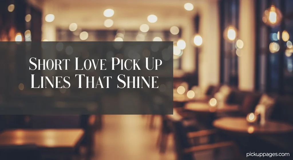 Short Love Pick Up Lines That Shine