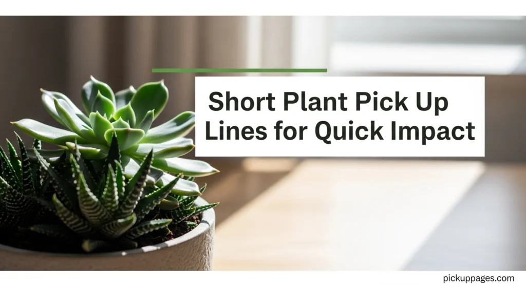 Short Plant Pick Up Lines for Quick Impact