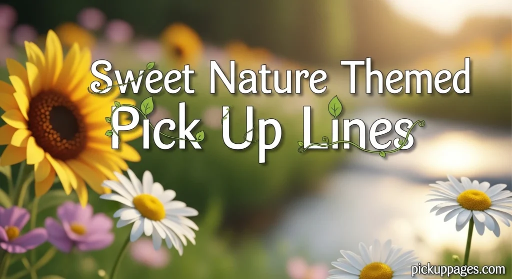 Sweet Nature Themed Pick Up Lines