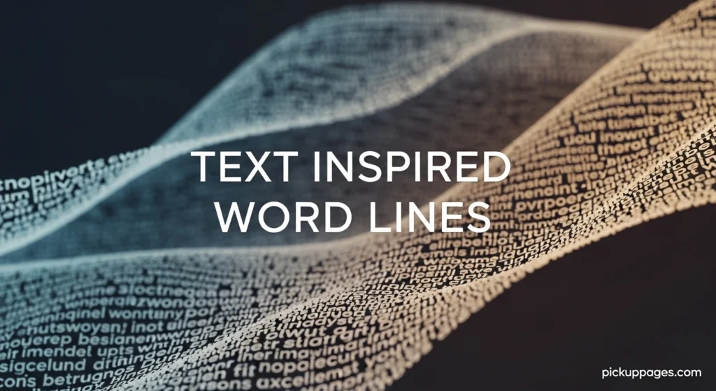Text Inspired Word Lines