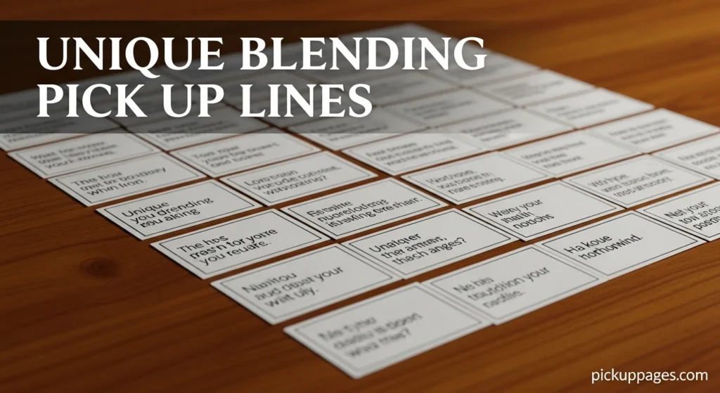 Unique Blending Pick Up Lines