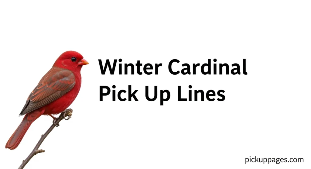 Winter Cardinal Pick Up Lines