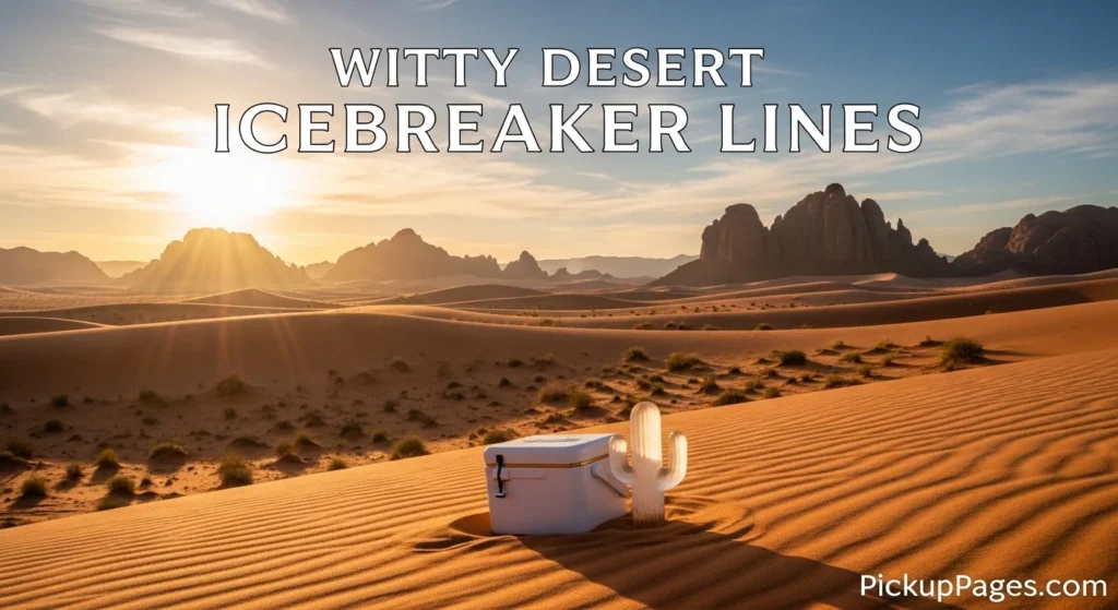 Witty Desert Icebreaker Lines
