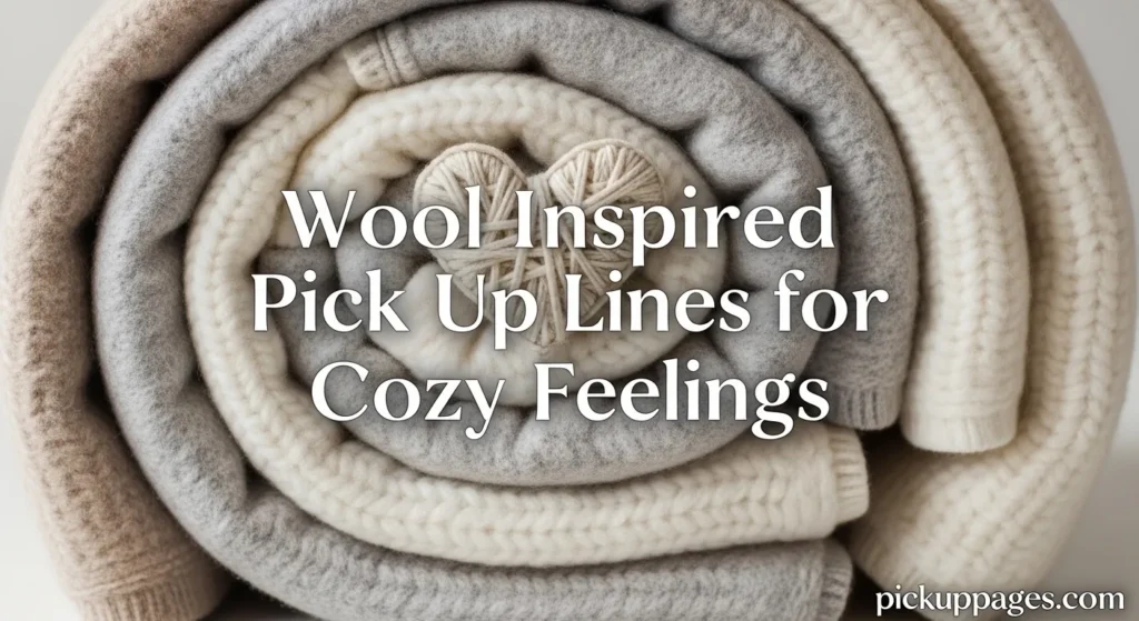 Wool Inspired Pick Up Lines for Cozy Feelings
