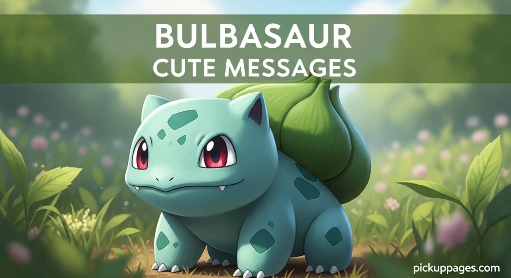 Bulbasaur Cute Messages