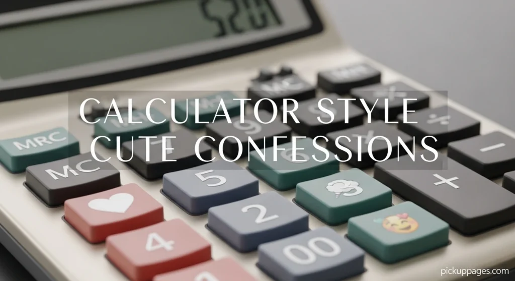 Calculator Style Cute Confessions