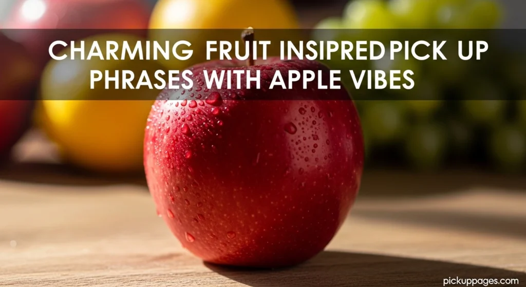 Charming Fruit Inspired Pick Up Phrases With Apple Vibes