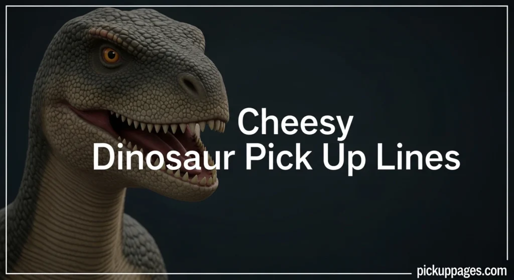 Cheesy Dinosaur Pick Up Lines