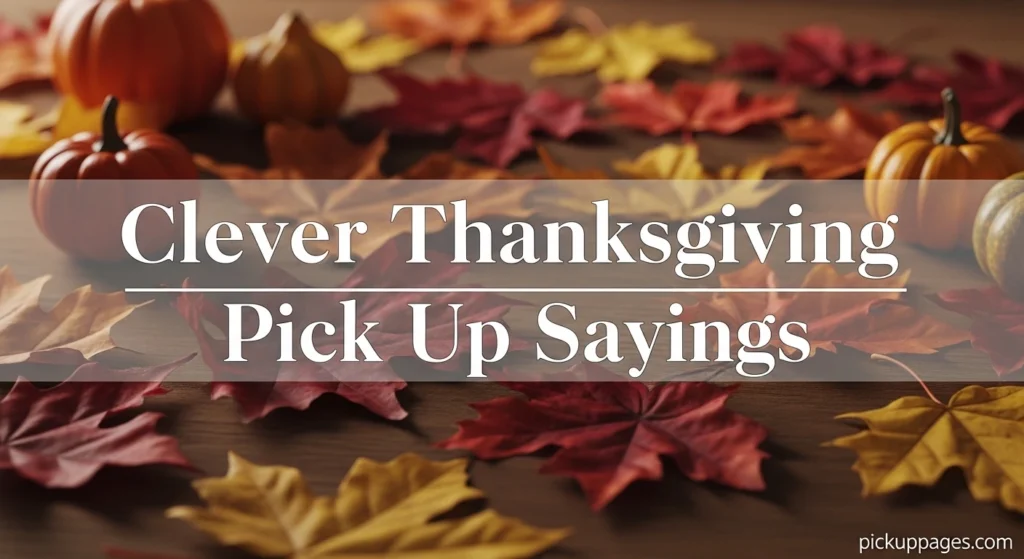 Clever Thanksgiving Pick Up Sayings