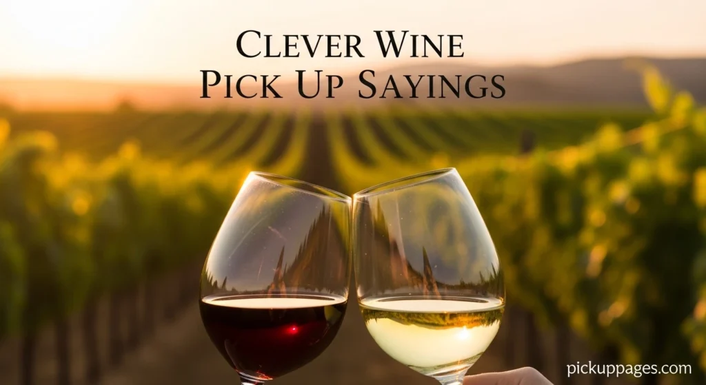 Clever Wine Pick Up Sayings