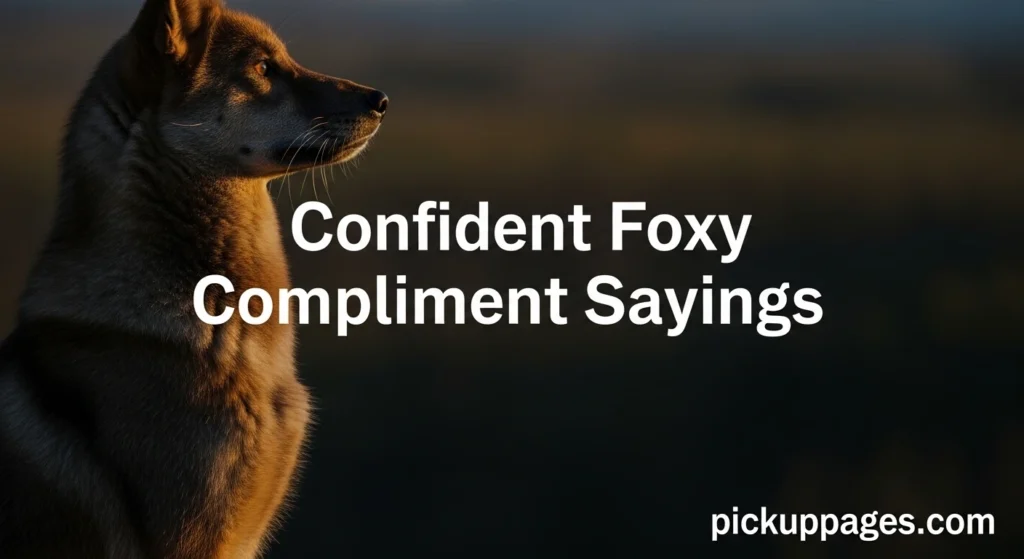 Confident Foxy Compliment Sayings