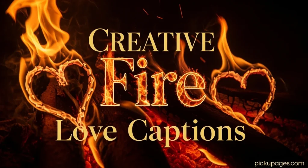 Creative Fire Love Captions