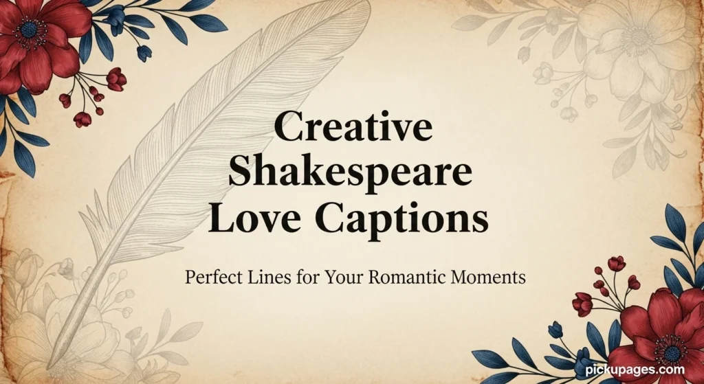Creative Shakespeare Love Captions