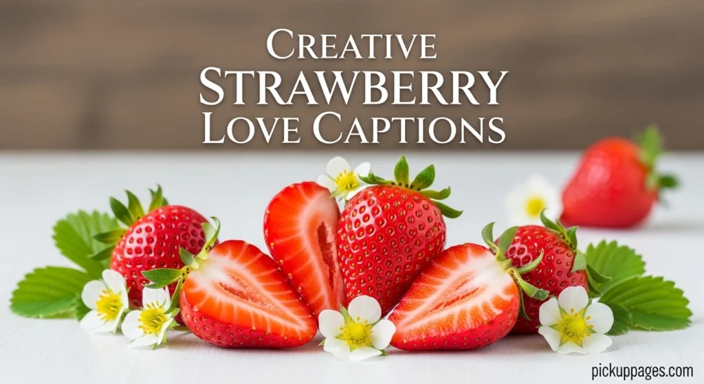 Creative Strawberry Love Captions