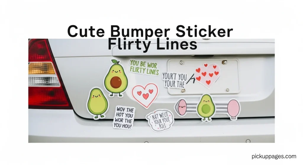 Cute Bumper Sticker Flirty Lines