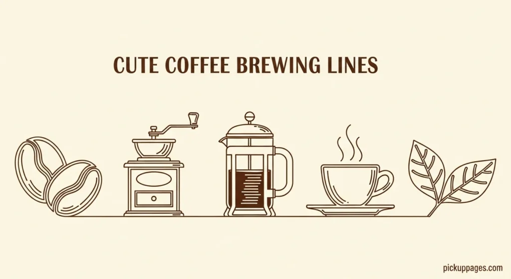 Cute Coffee Brewing Lines