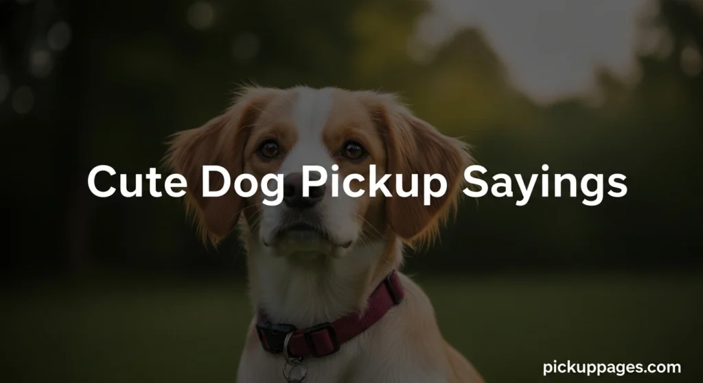 Cute Dog Pickup Sayings