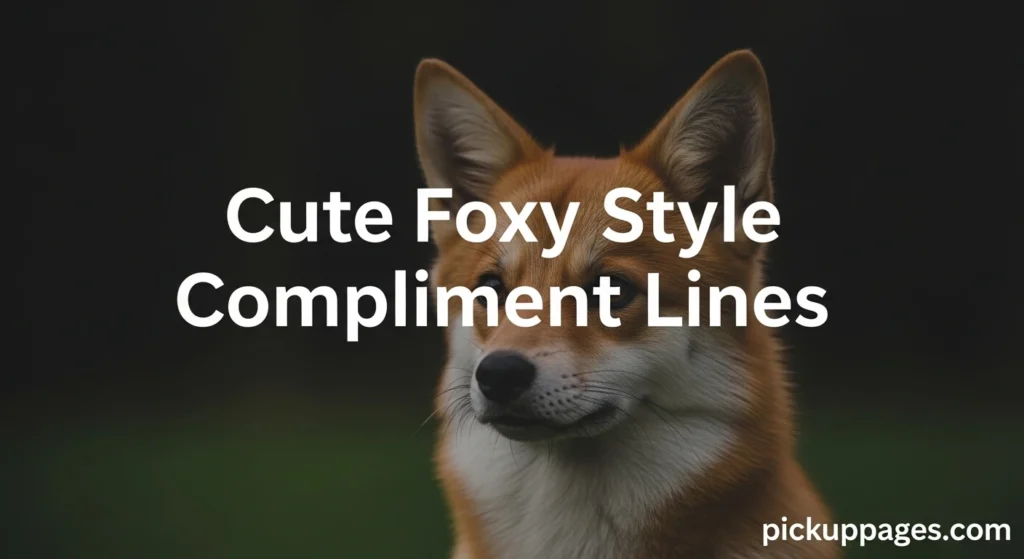 Cute Foxy Style Compliment Lines