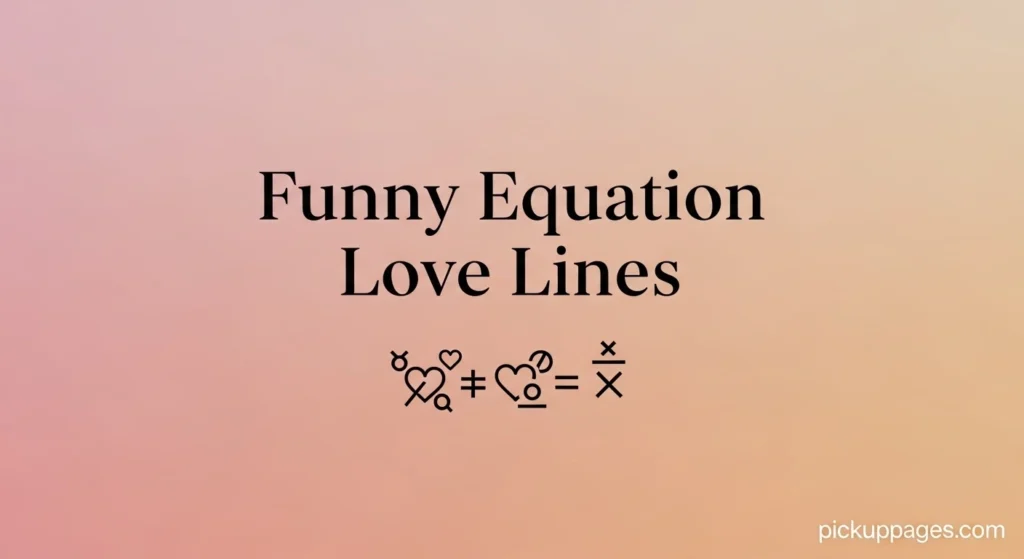 Funny Equation Love Lines