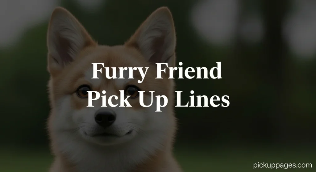 Furry Friend Pick Up Lines