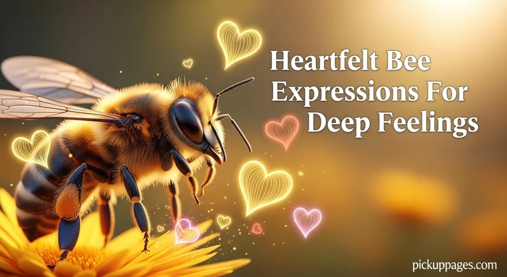 Heartfelt Bee Expressions For Deep Feelings