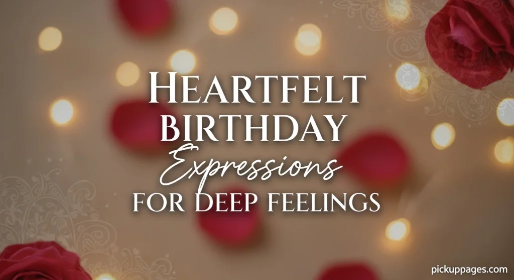 Heartfelt Birthday Expressions For Deep Feelings