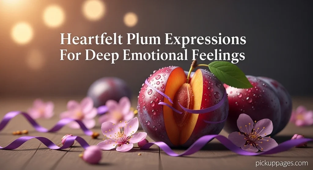 Heartfelt Plum Expressions For Deep Emotional Feelings