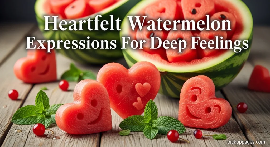 Heartfelt Watermelon Expressions For Deep Feelings