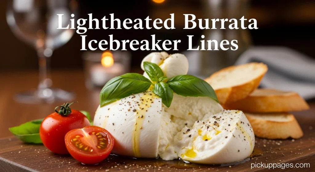 Lighthearted Burrata Icebreaker Lines