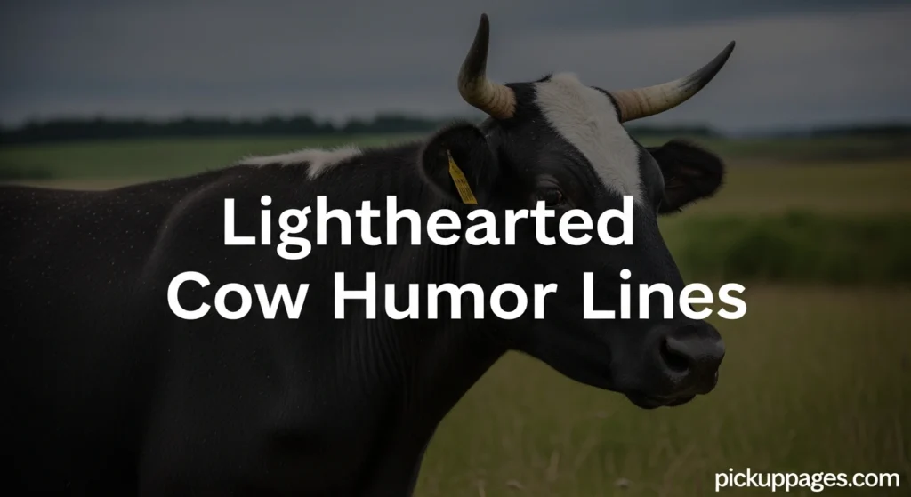Lighthearted Cow Humor Lines