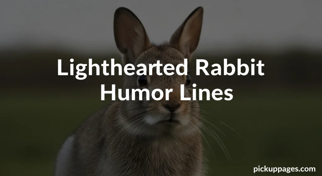 Lighthearted Rabbit Humor Lines