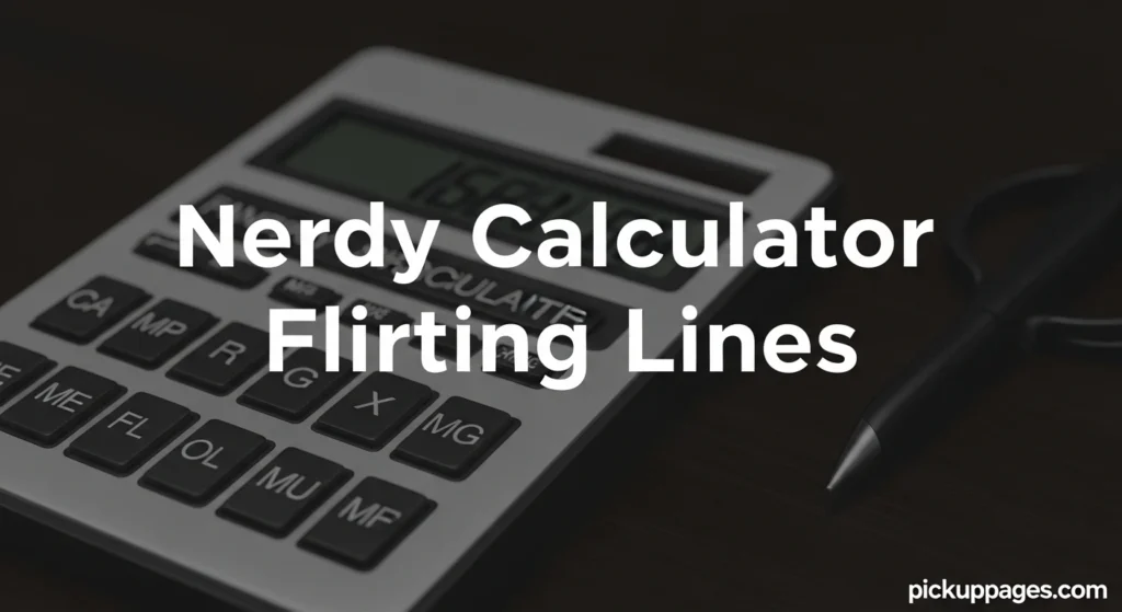 Nerdy Calculator Flirting Lines