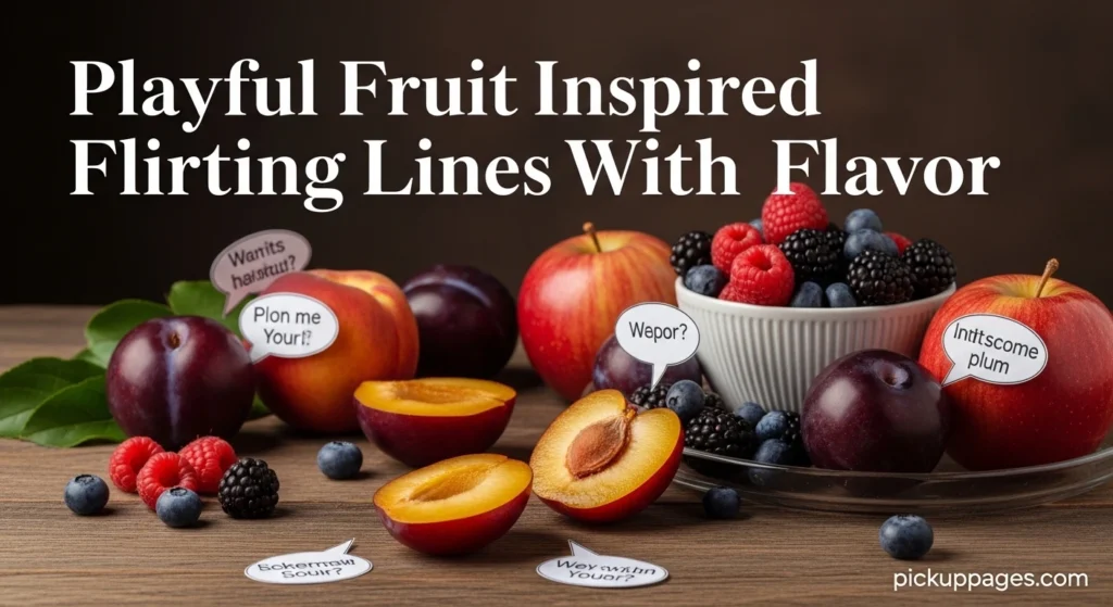 Playful Fruit Inspired Flirting Lines With Plum Flavor